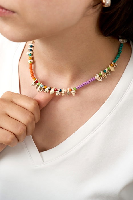Heliophilia Silver Collar Multicolor de Metal Lacado